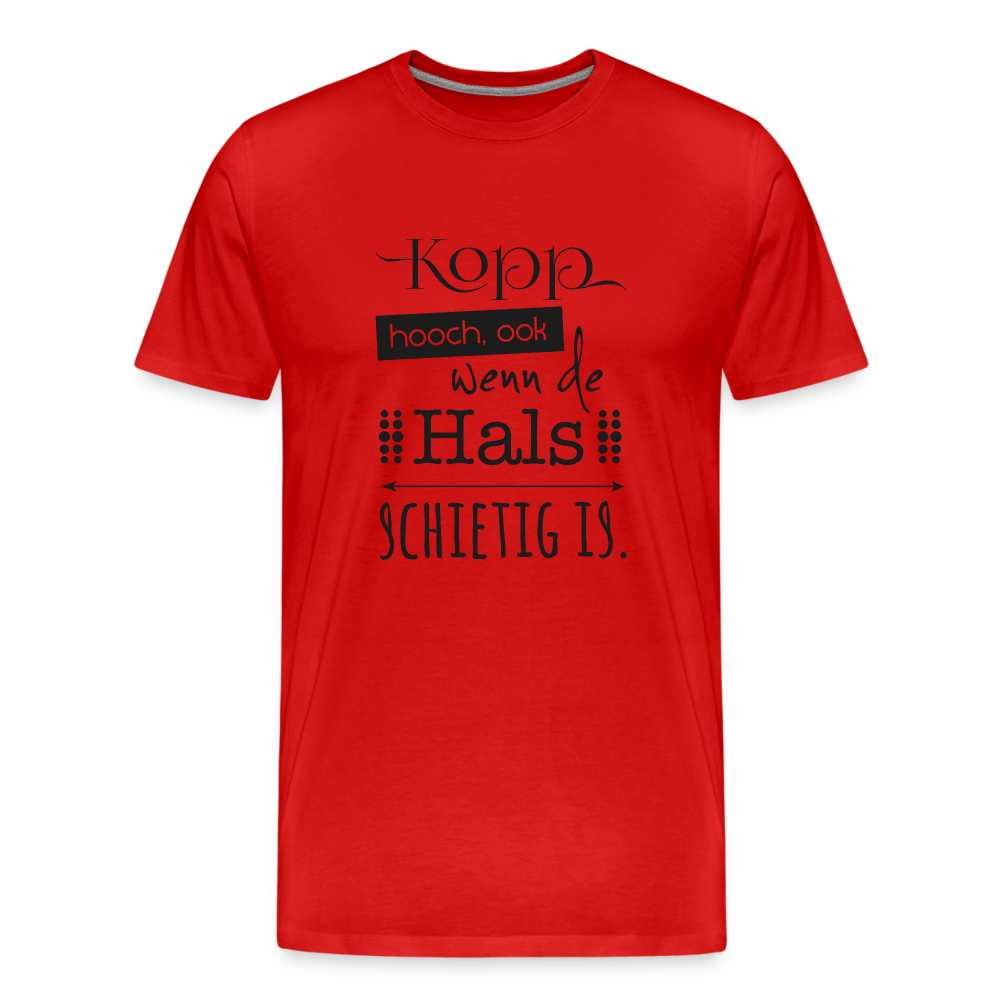 Männer Premium Bio T-Shirt - Kopp hooch - Rot