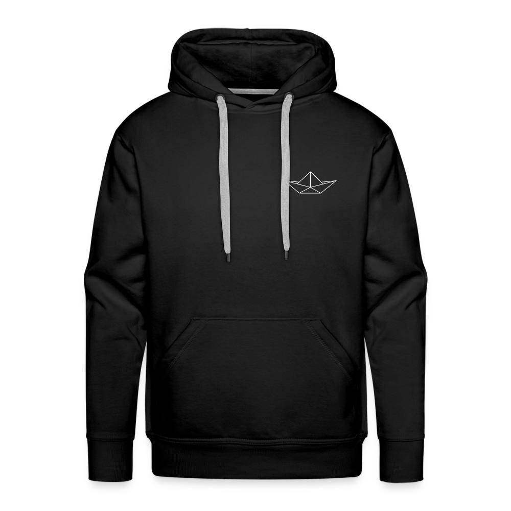 Men’s Premium Hoodie - Origami Boot (weiss) - Schwarz