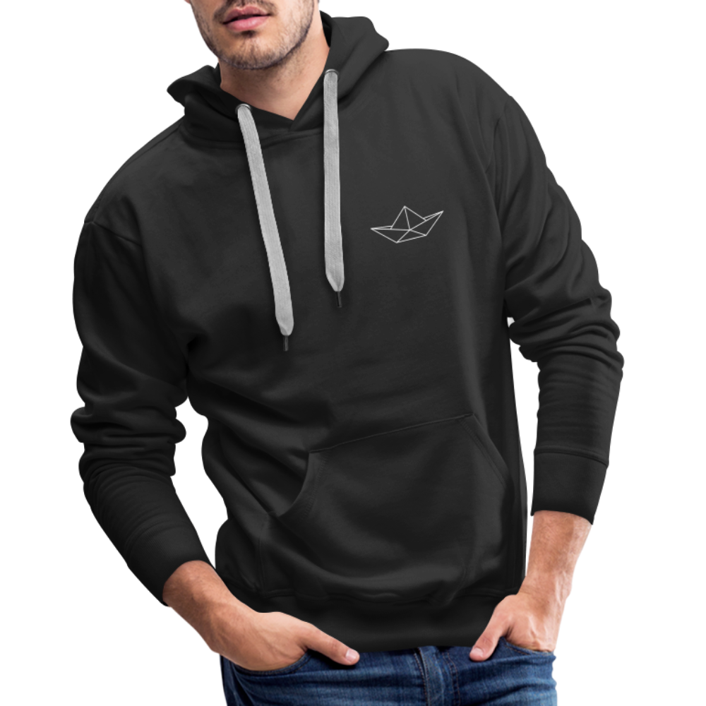Men’s Premium Hoodie - Origami Boot (weiss) - Schwarz
