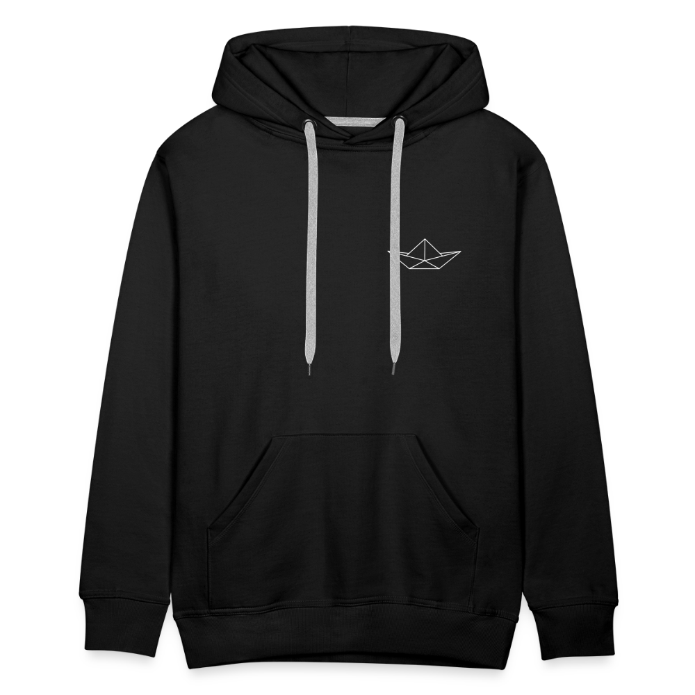 Men’s Premium Hoodie - Origami Boot (weiss) - Schwarz