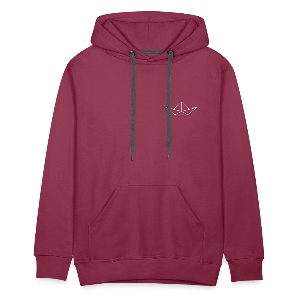Men’s Premium Hoodie - Origami Boot (weiss) - Bordeaux