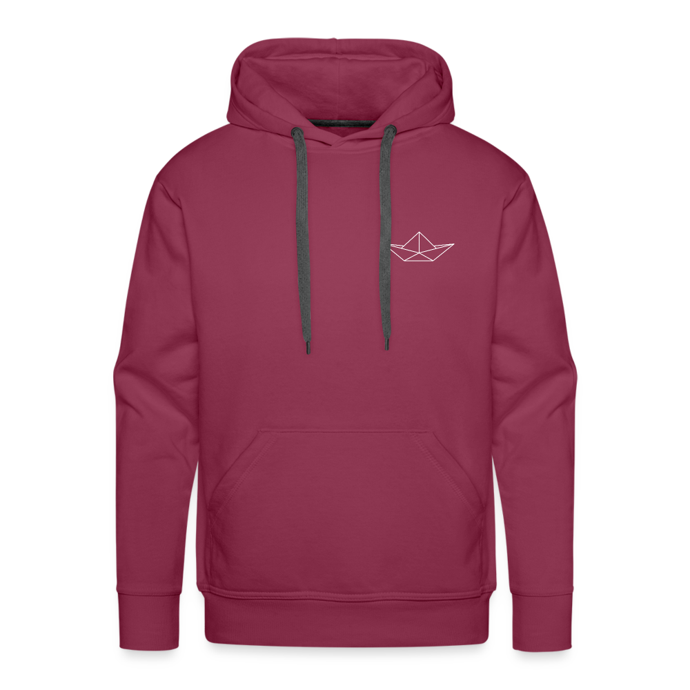 Men’s Premium Hoodie - Origami Boot (weiss) - Bordeaux