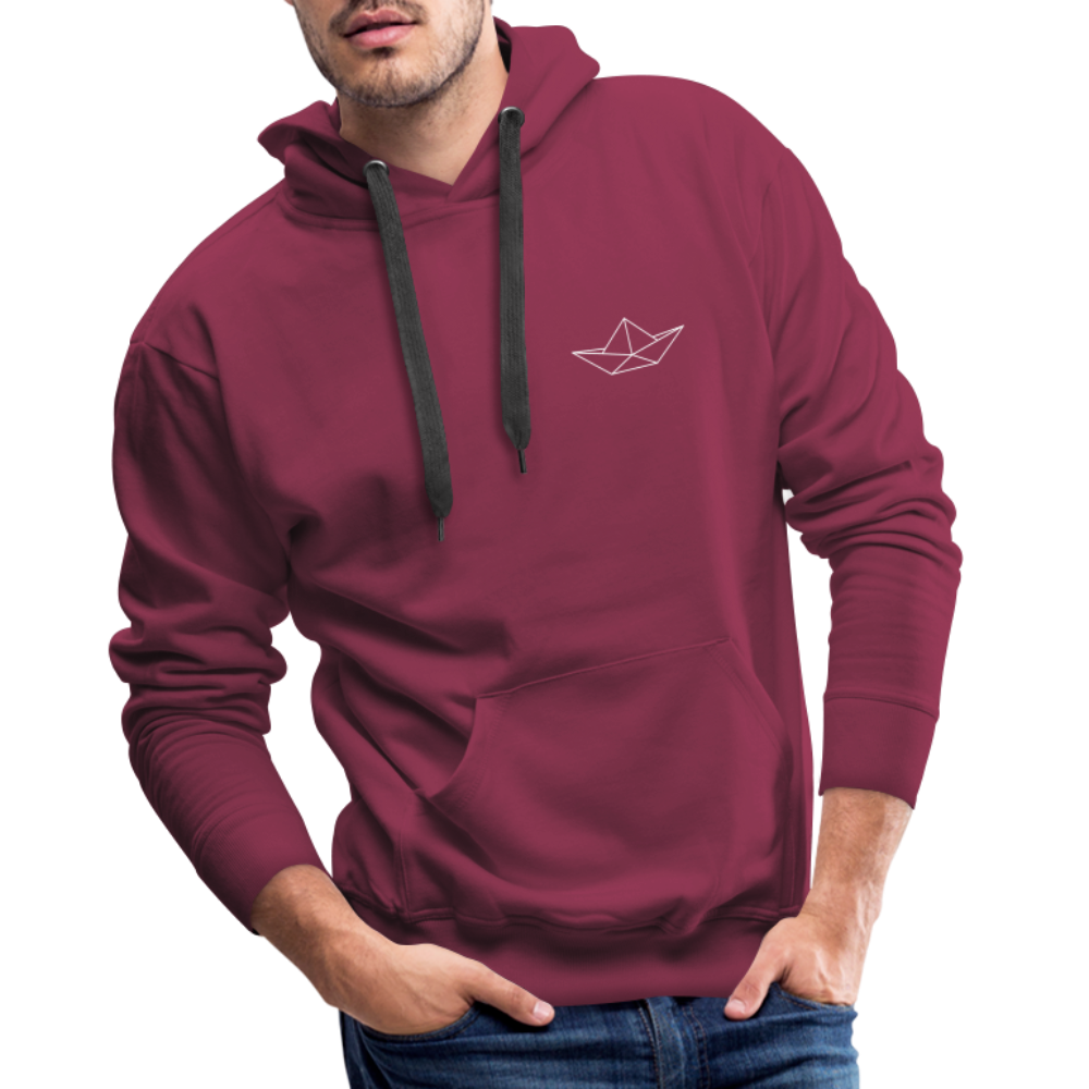 Men’s Premium Hoodie - Origami Boot (weiss) - Bordeaux
