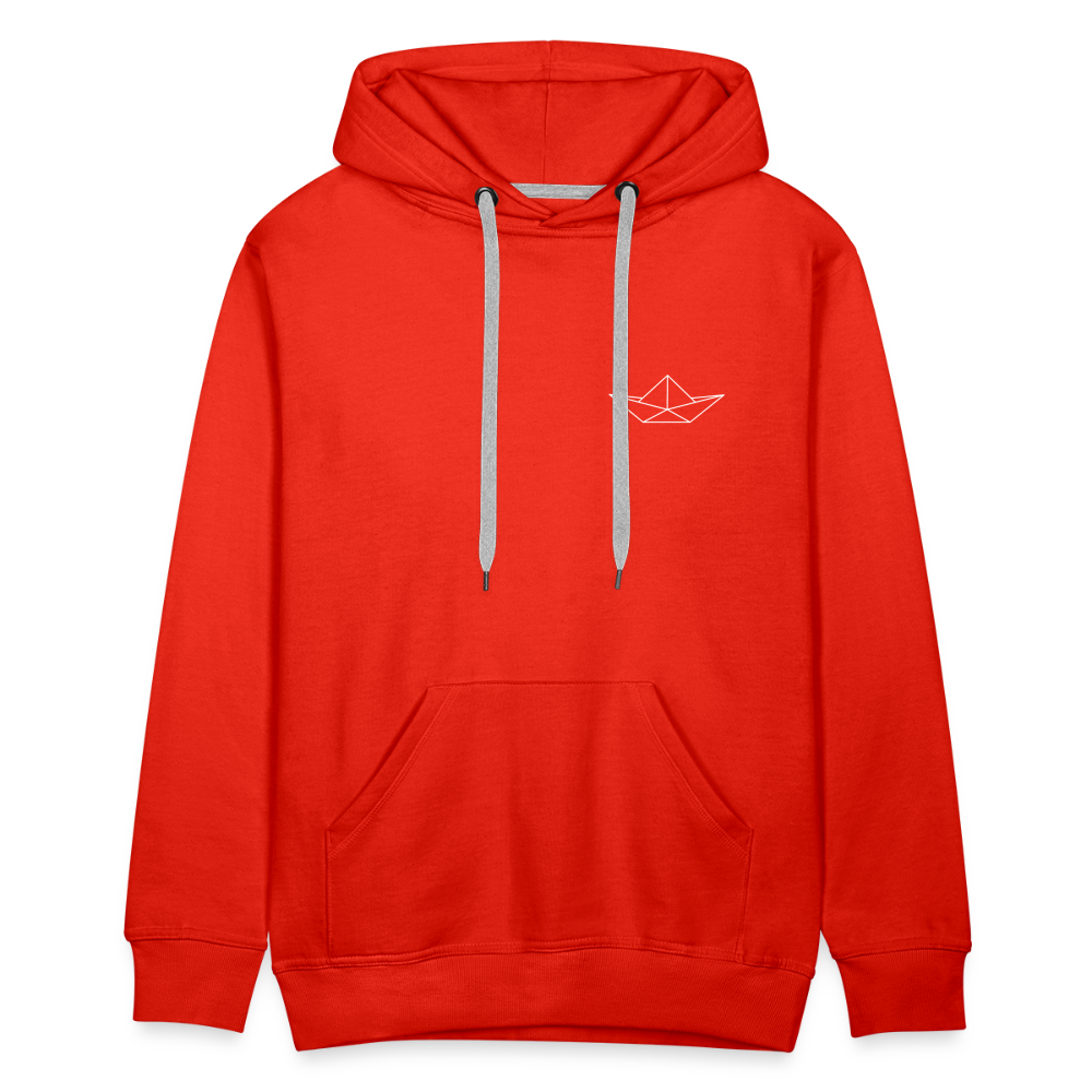 Men’s Premium Hoodie - Origami Boot (weiss) - Rot