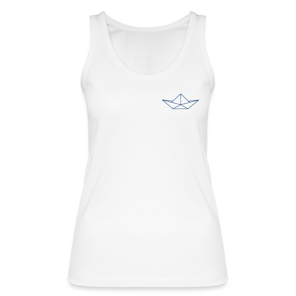 Frauen Bio Tank Top - Origami Boot (weiss) - weiß