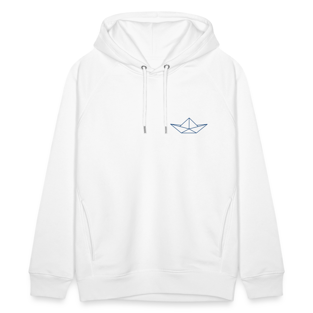 Unisex Bio-Hoodie - Origami Boot (weiss) - weiß