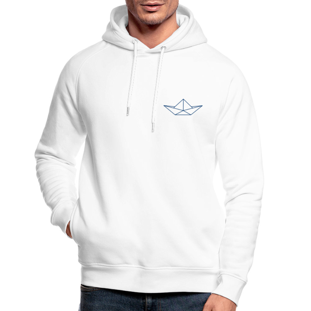 Unisex Bio-Hoodie - Origami Boot (weiss) - weiß