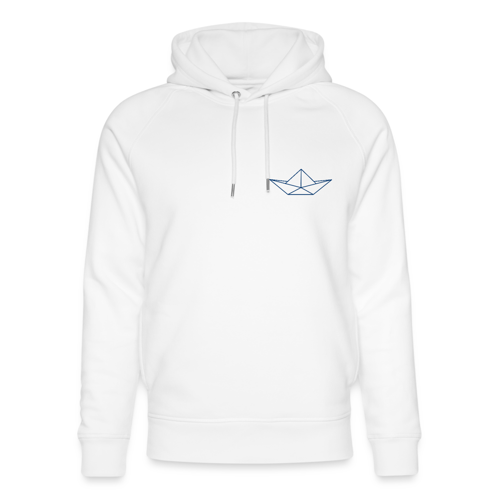 Unisex Bio-Hoodie - Origami Boot (weiss) - weiß