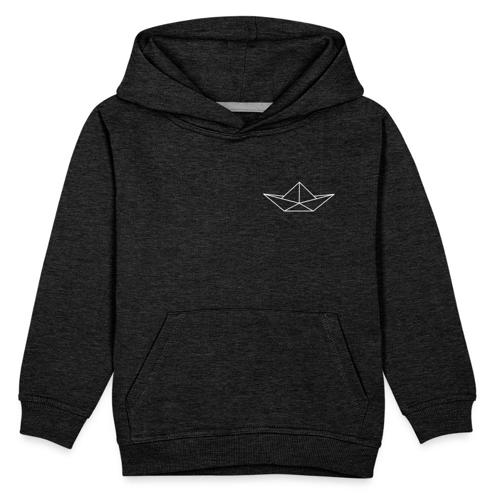 Kinder Premium Hoodie - Origami Boot (weiss) - Anthrazit