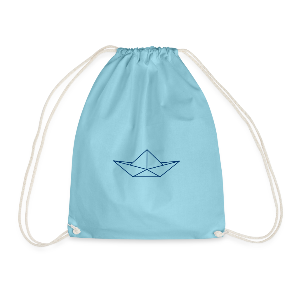 Turnbeutel - Origami Boot - Aqua