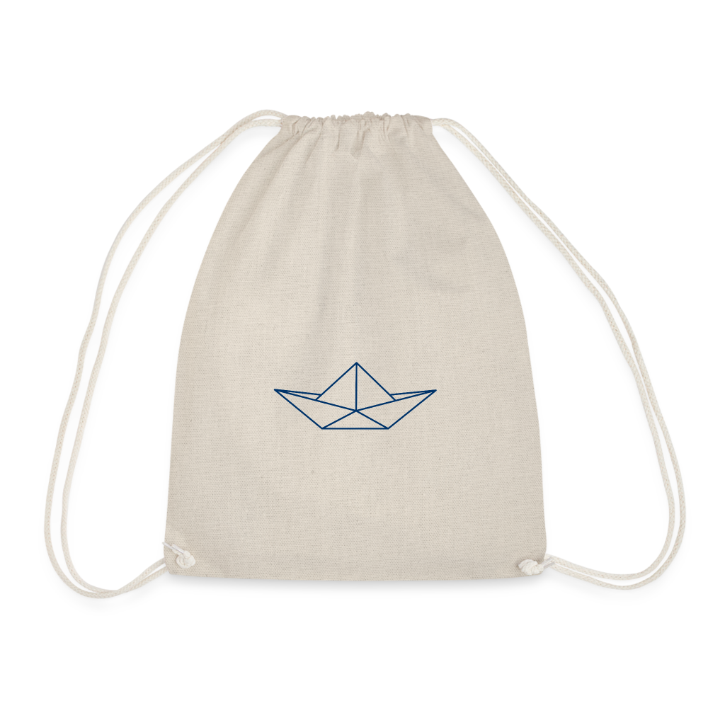 Turnbeutel - Origami Boot - Natur