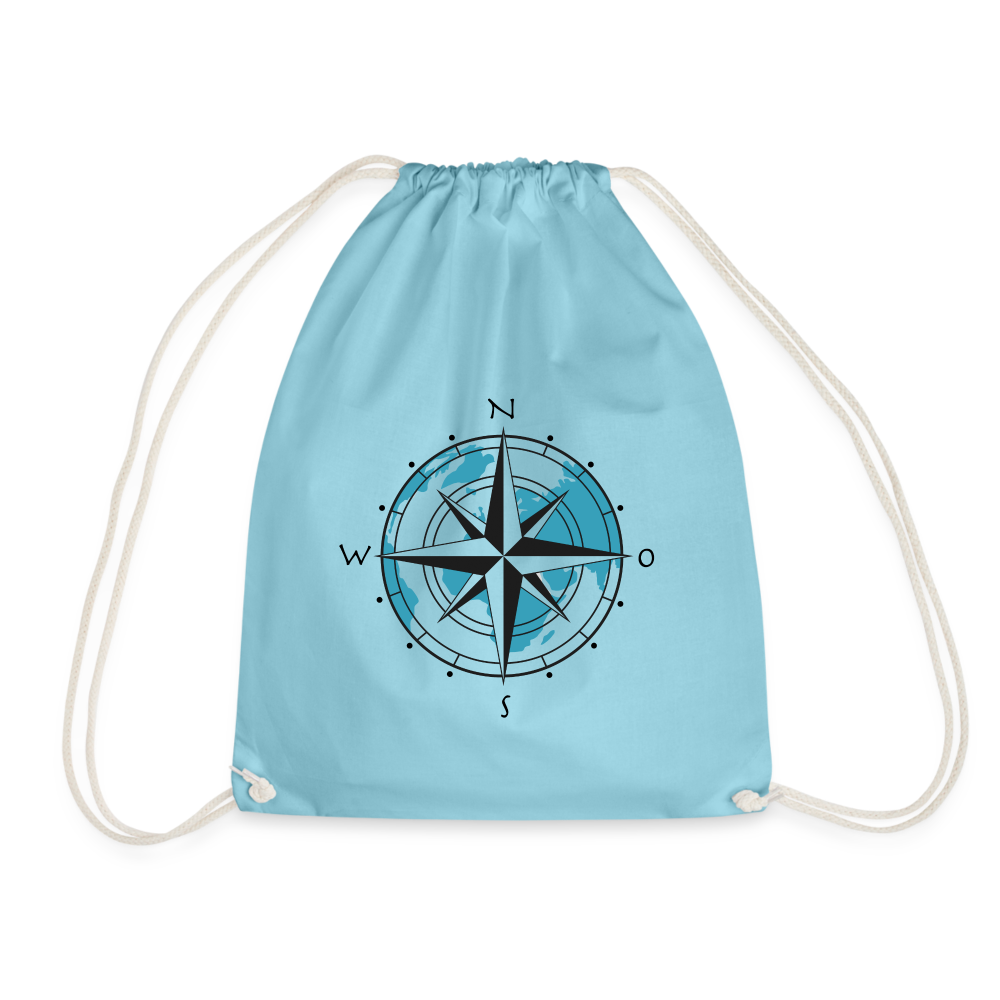 Turnbeutel - Kompass - Aqua