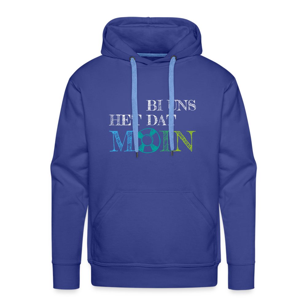 Männer Premium Hoodie- Bi uns het dat Moin (weiss) - Königsblau