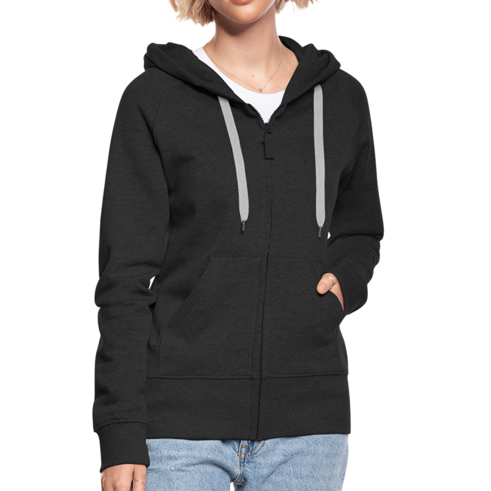 Frauen Premium Kapuzenjacke - Bi uns het dat Moin (weiss) - Schwarz