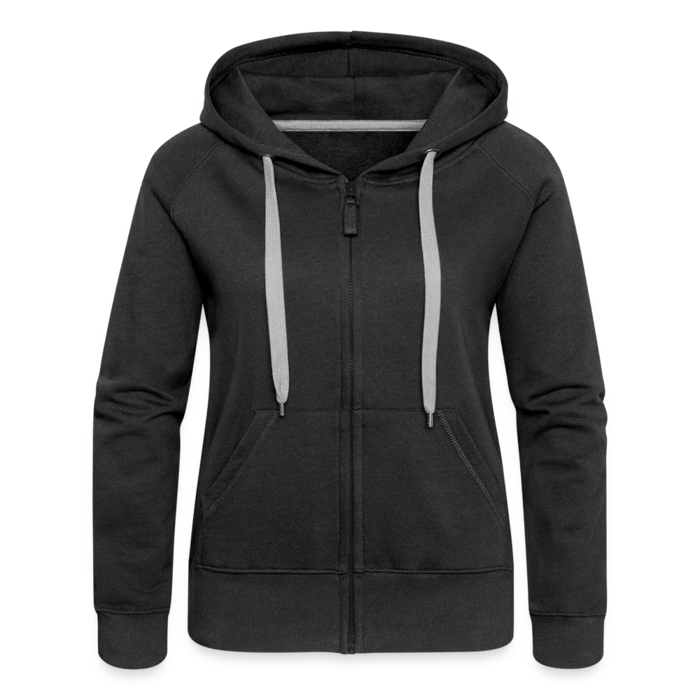 Frauen Premium Kapuzenjacke - Bi uns het dat Moin (weiss) - Schwarz