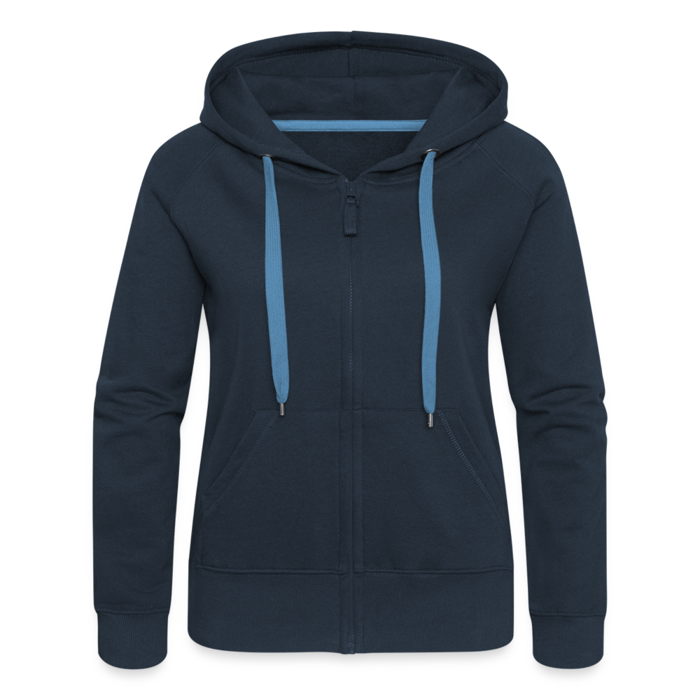 Frauen Premium Kapuzenjacke - Bi uns het dat Moin (weiss) - Navy