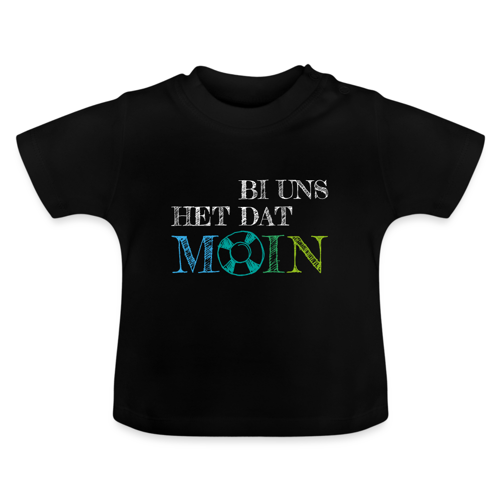 Baby T-Shirt - Bi uns het dat Moin (weiss) - Schwarz