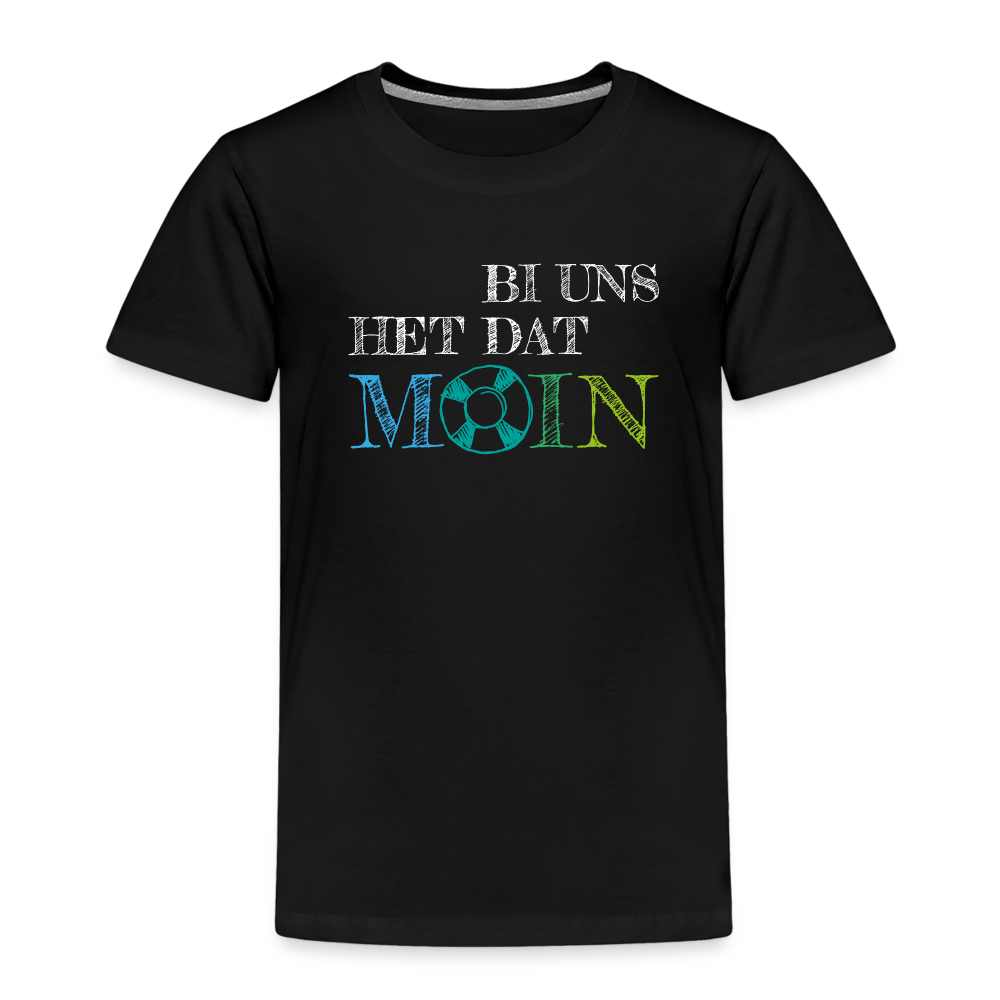 Kinder Premium T-Shirt - Bi uns het dat Moin (weiss) - Schwarz