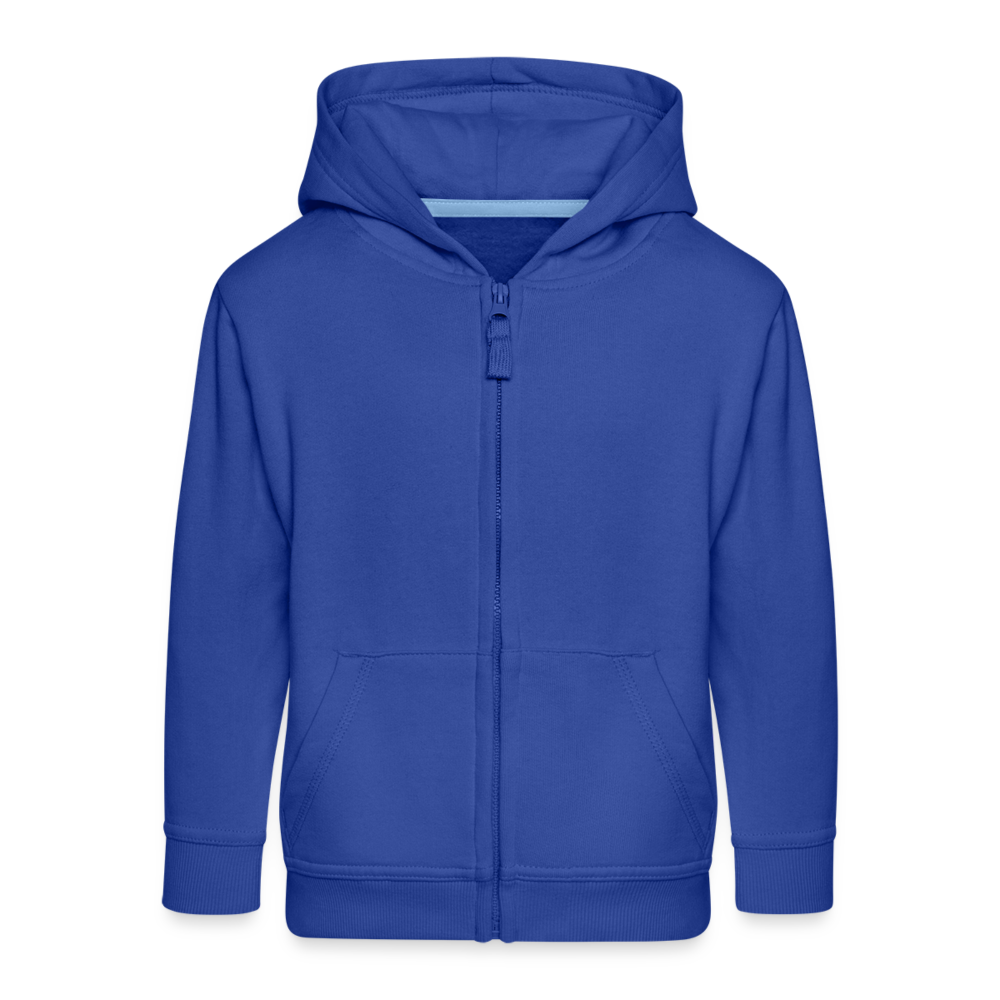 Kinder Premium Kapuzenjacke - Bi uns het dat Moin (weiss) - Royalblau