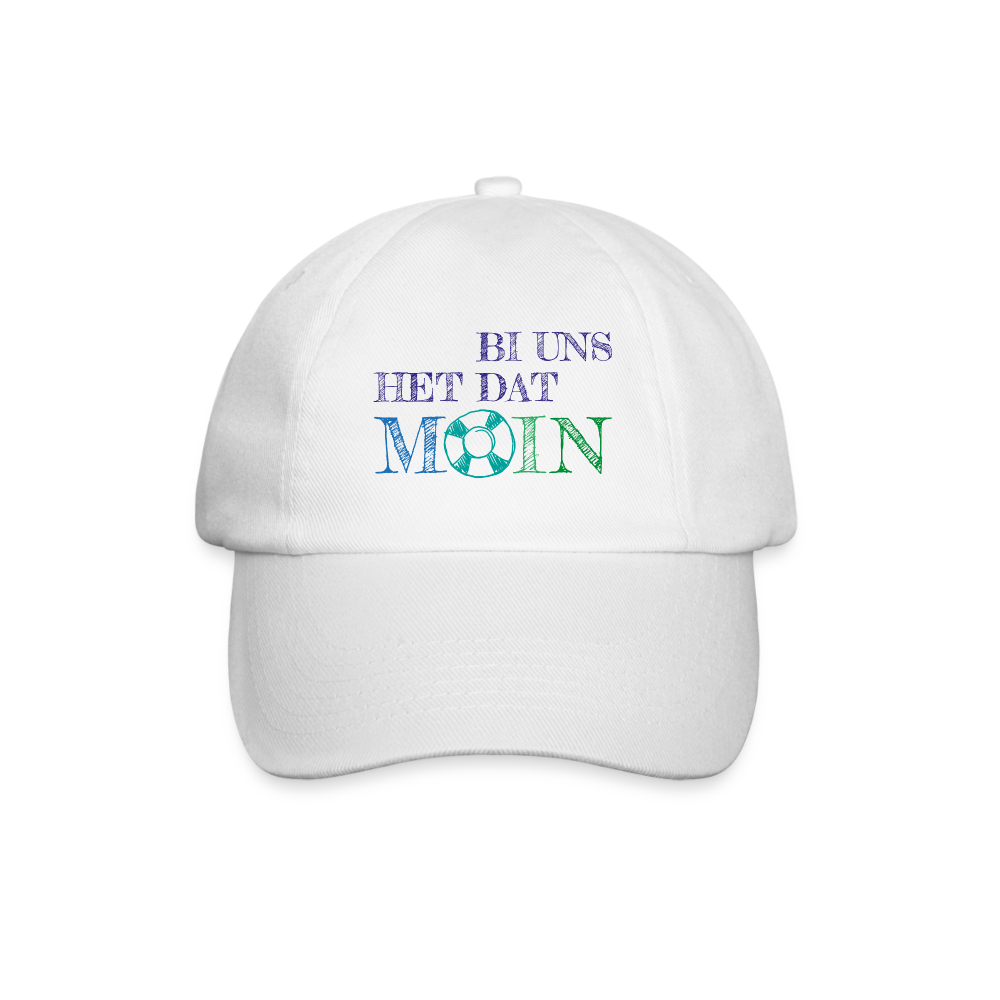 Baseballkappe - Bi uns het dat Moin - Weiß/Weiß