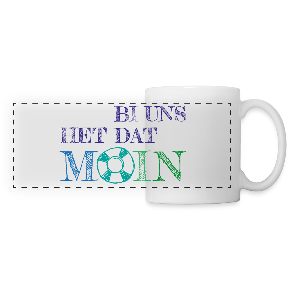 Panoramatasse - Bi uns het dat Moin - weiß