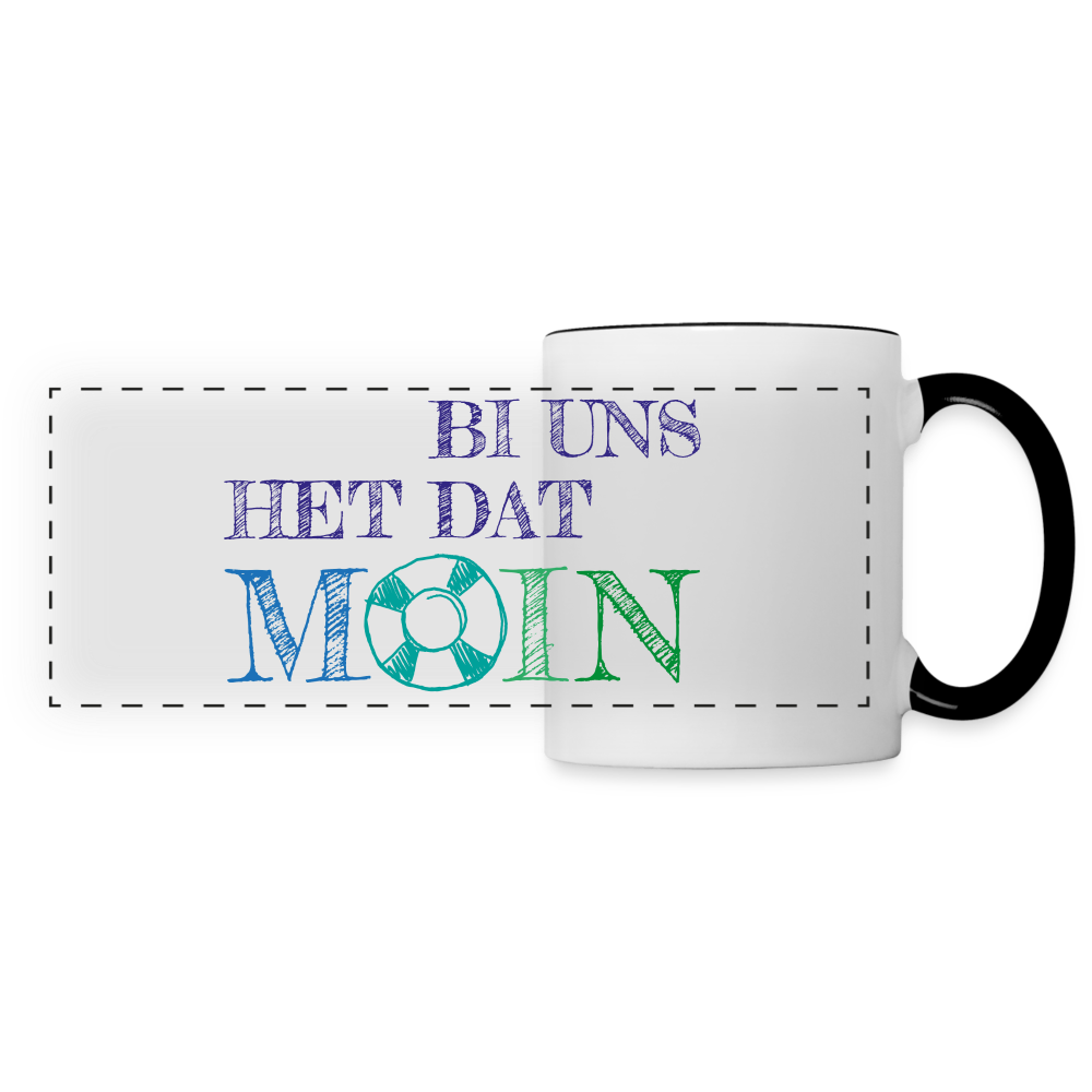 Panoramatasse - Bi uns het dat Moin - Weiß/Schwarz