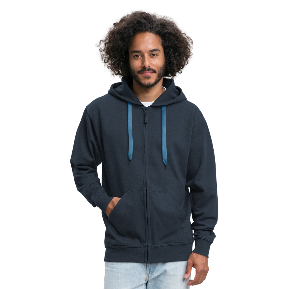 Männer Premium Kapuzenjacke - Ahoi doodles - Navy