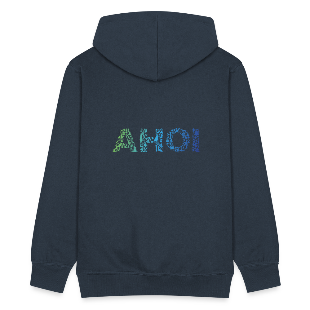 Männer Premium Kapuzenjacke - Ahoi doodles - Navy