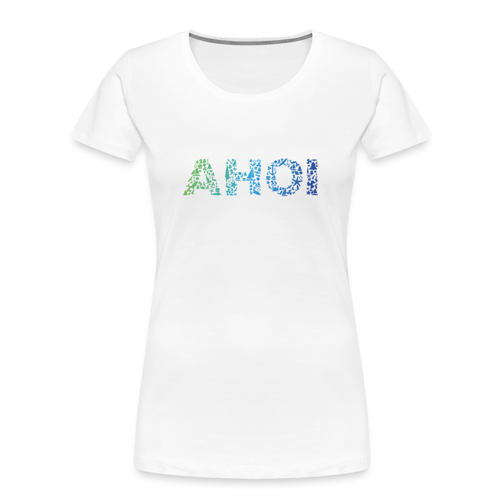 Frauen Premium Bio T-Shirt - Ahoi doodles - weiß
