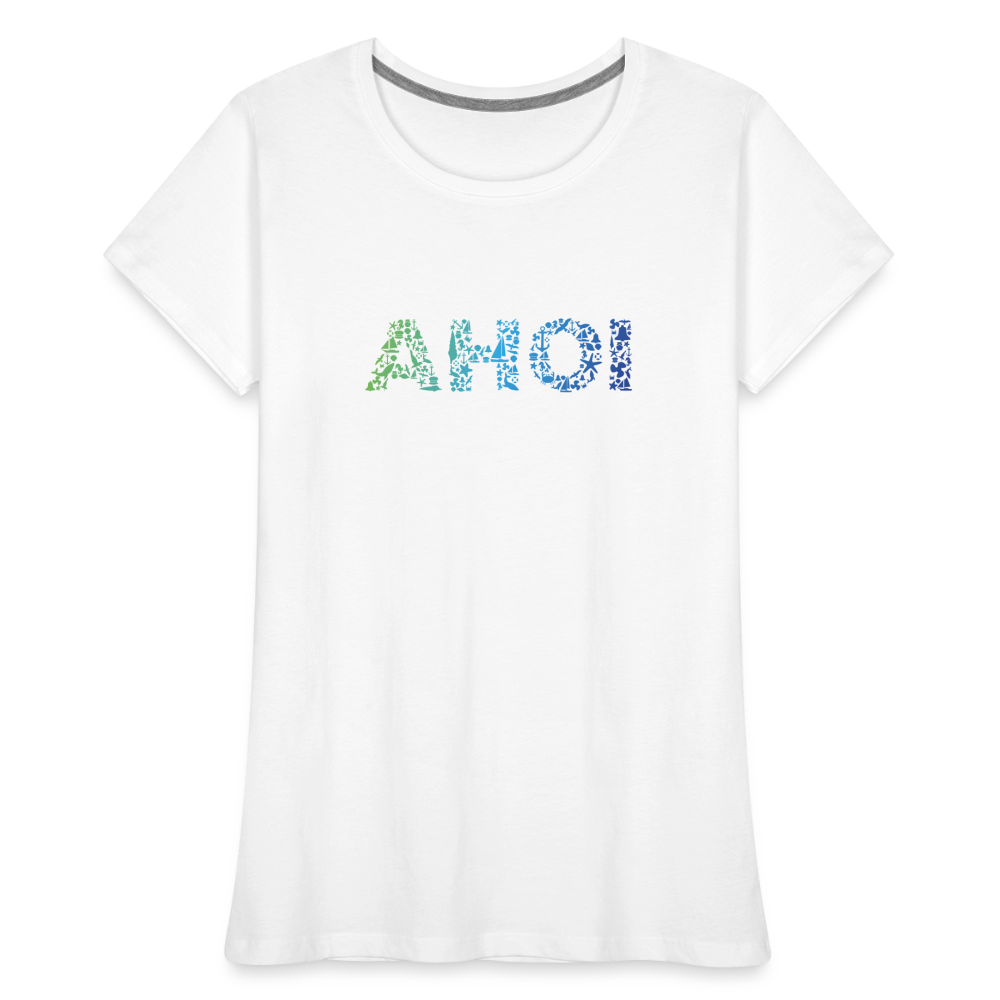 Frauen Premium Bio T-Shirt - Ahoi doodles - weiß