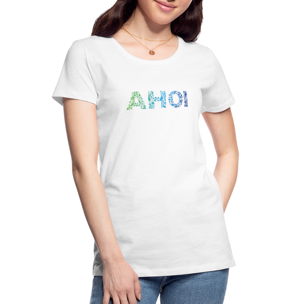 Frauen Premium Bio T-Shirt - Ahoi doodles - weiß