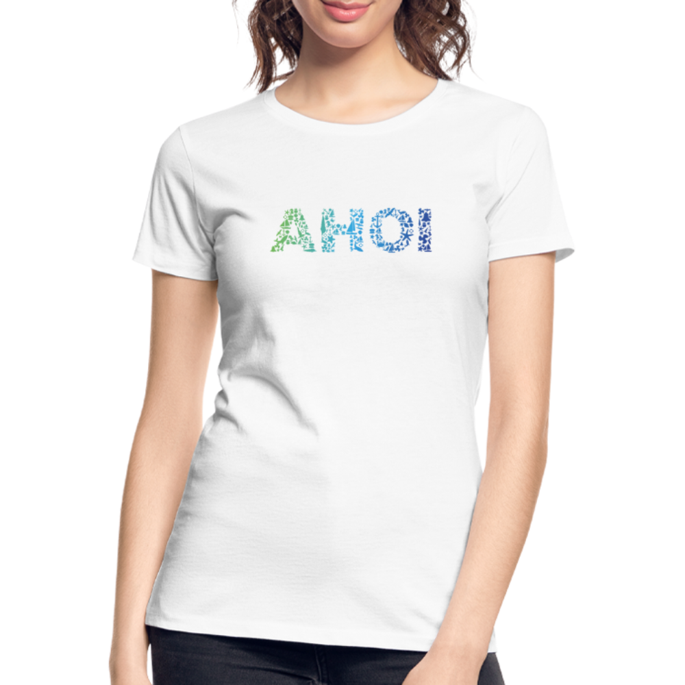 Frauen Premium Bio T-Shirt - Ahoi doodles - weiß