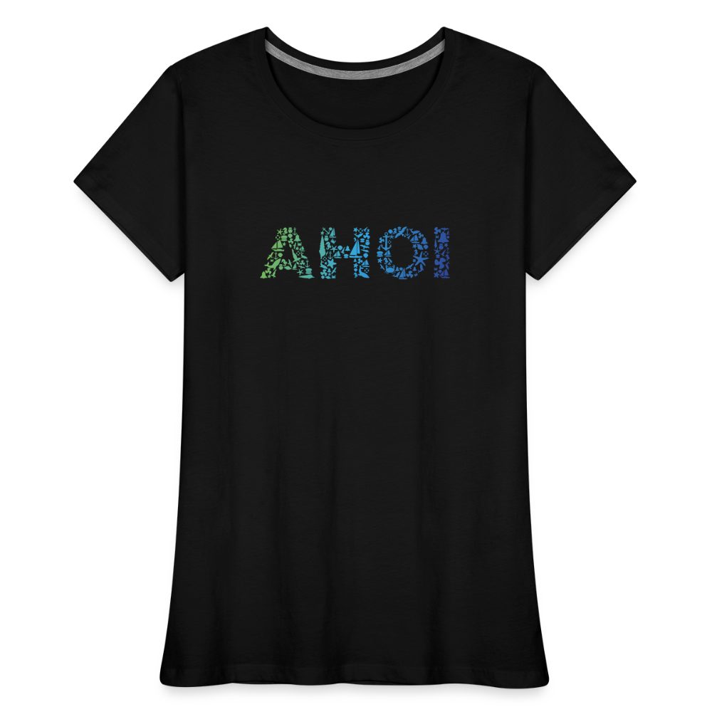 Frauen Premium Bio T-Shirt - Ahoi doodles - Schwarz