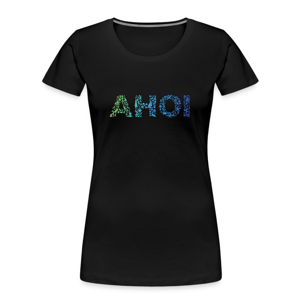Frauen Premium Bio T-Shirt - Ahoi doodles - Schwarz