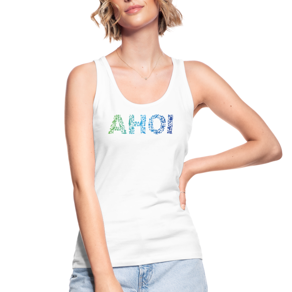 Frauen Bio Tank Top - Ahoi doodles - weiß