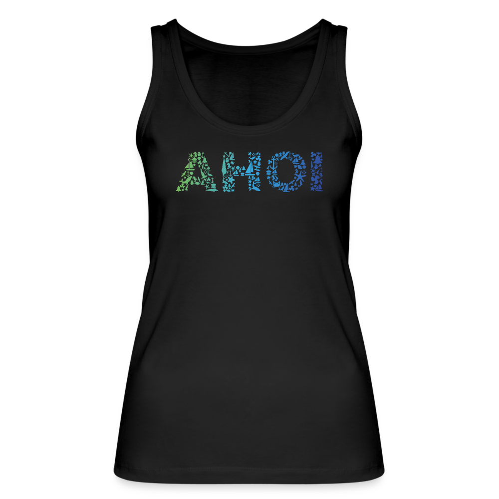 Frauen Bio Tank Top - Ahoi doodles - Schwarz