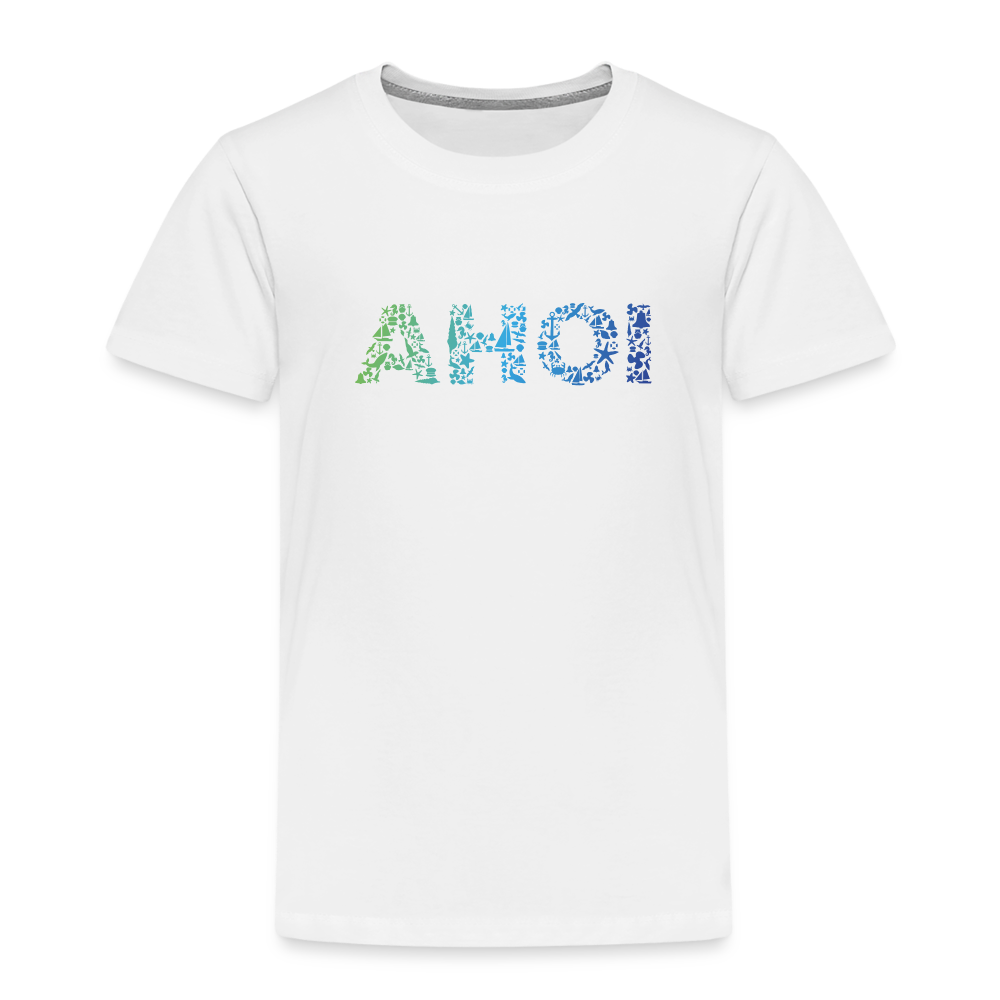 Kinder Premium T-Shirt - Ahoi doodles - weiß