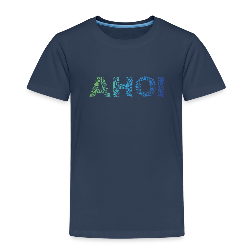 Kinder Premium T-Shirt - Ahoi doodles - Navy