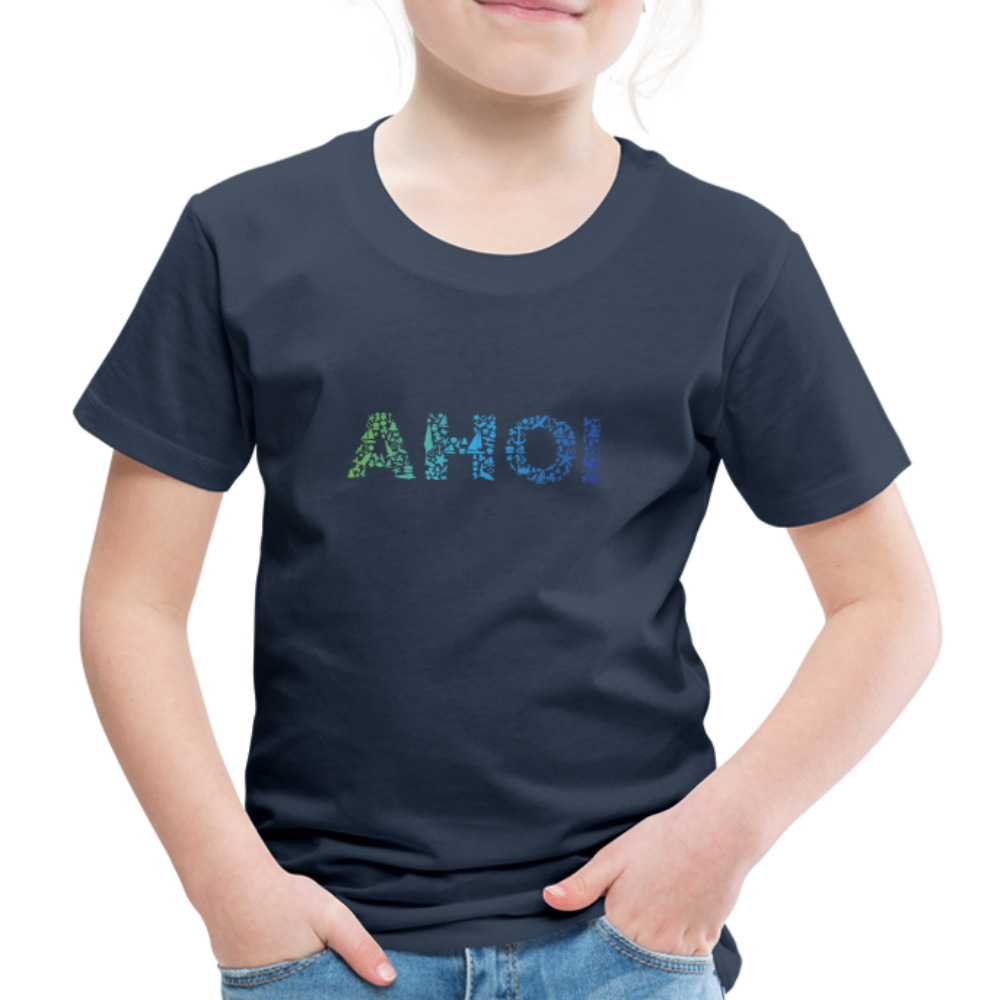 Kinder Premium T-Shirt - Ahoi doodles - Navy