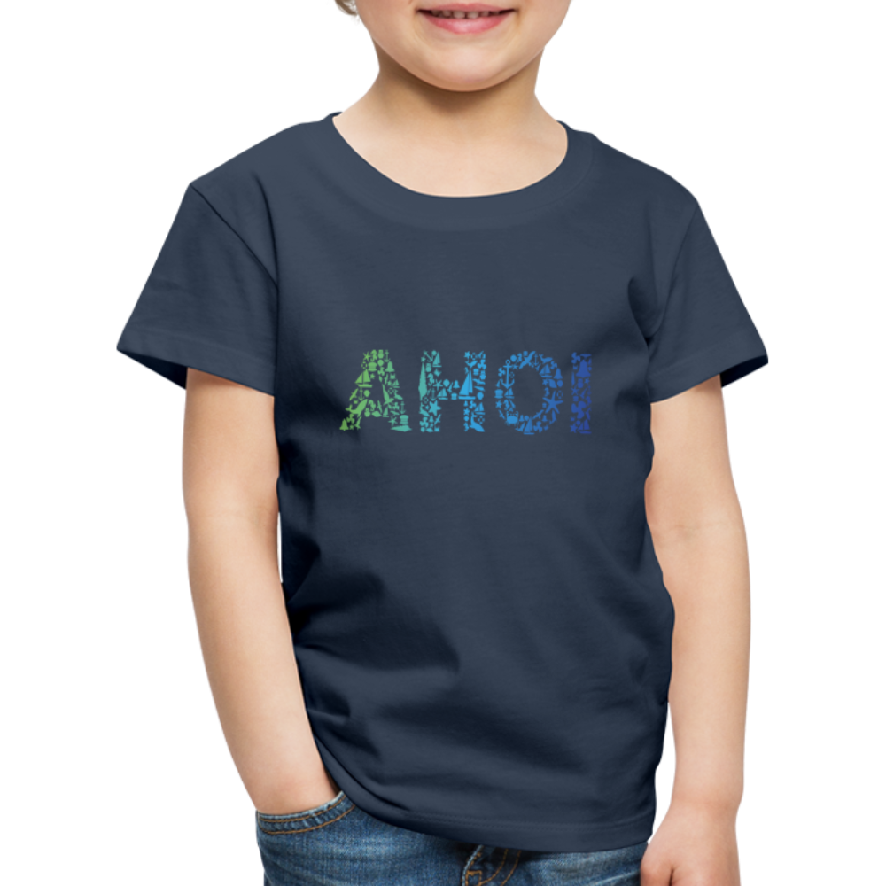 Kinder Premium T-Shirt - Ahoi doodles - Navy