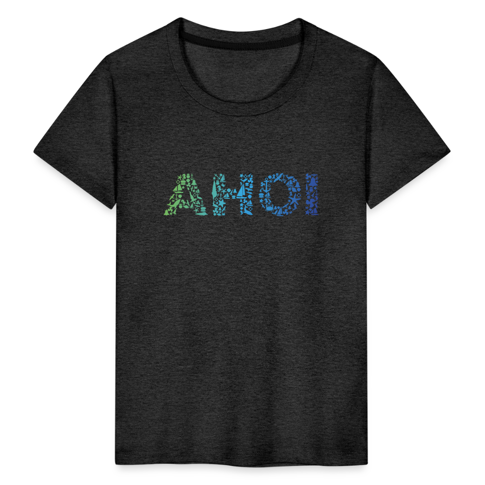 Kinder Premium T-Shirt - Ahoi doodles - Anthrazit