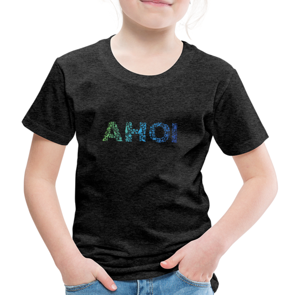 Kinder Premium T-Shirt - Ahoi doodles - Anthrazit