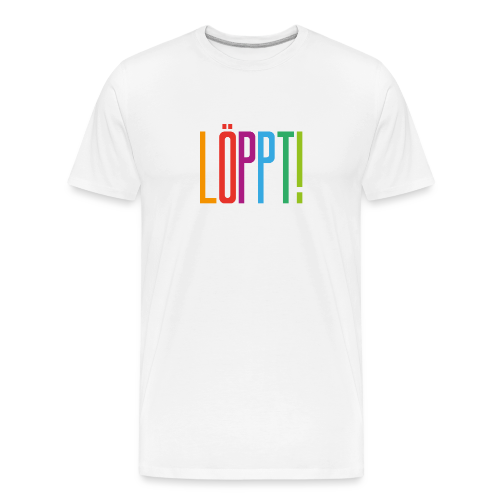 Männer Premium Bio T-Shirt - Löppt! - weiß