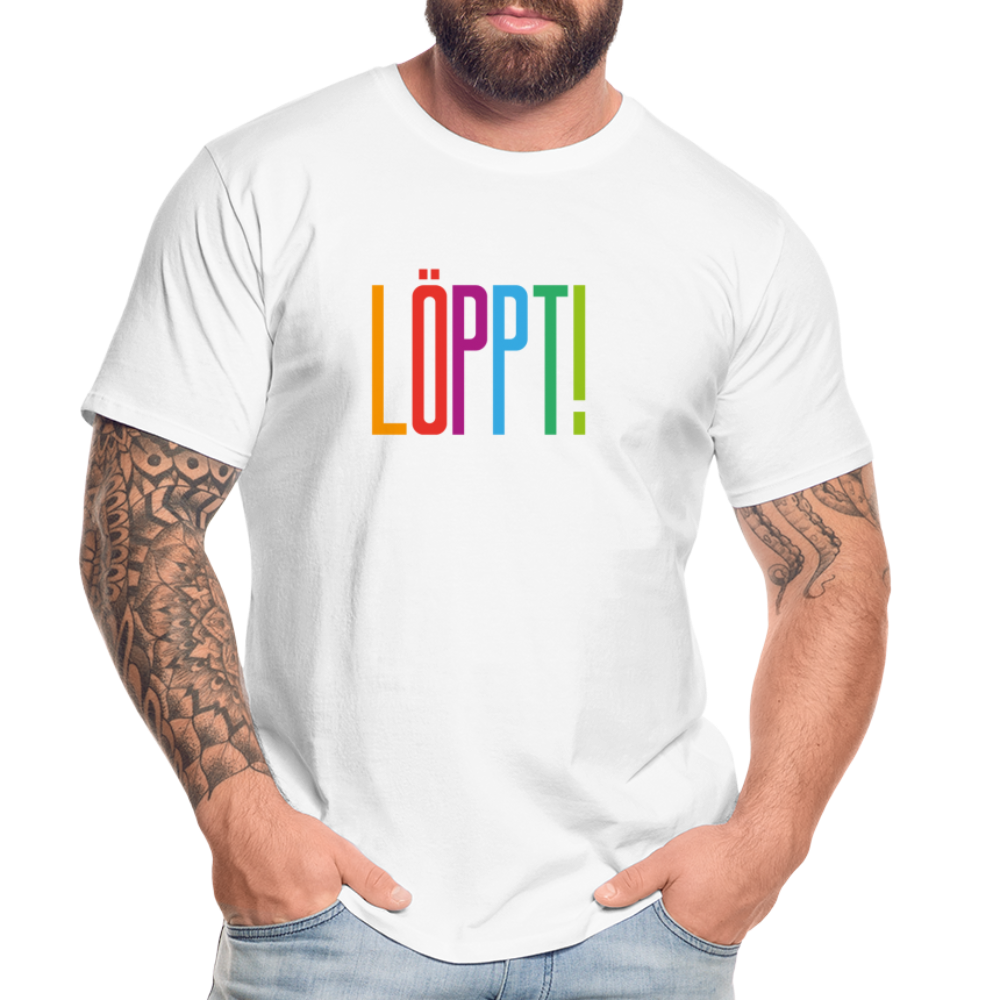 Männer Premium Bio T-Shirt - Löppt! - weiß