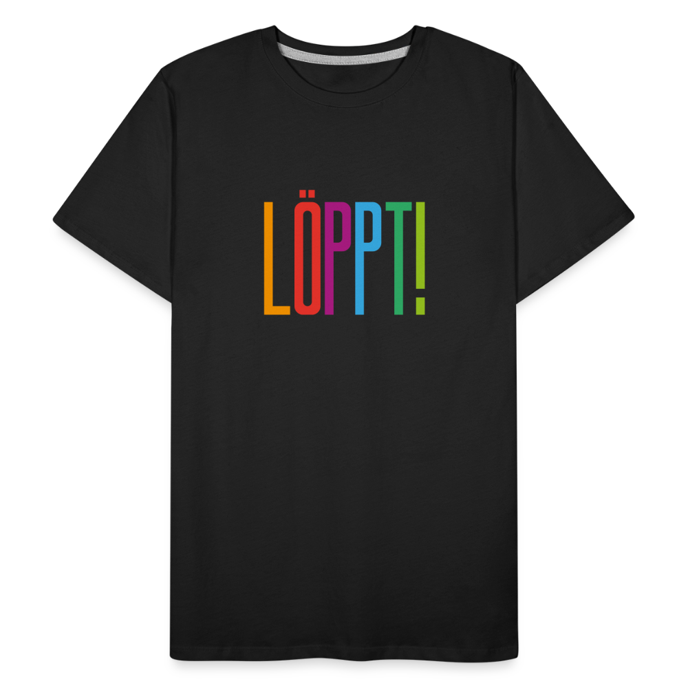 Männer Premium Bio T-Shirt - Löppt! - Schwarz