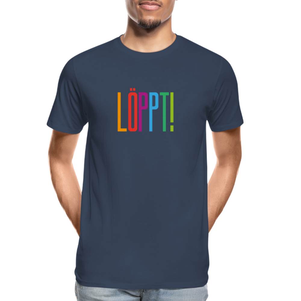 Männer Premium Bio T-Shirt - Löppt! - Navy