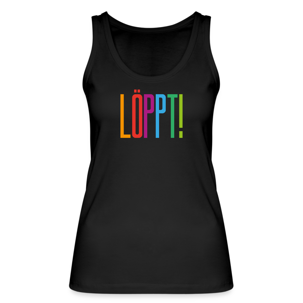 Frauen Bio Tank Top - Löppt! - Schwarz
