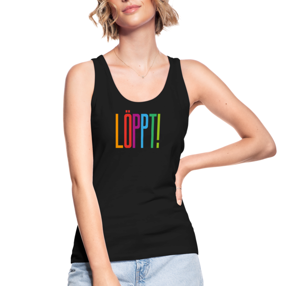 Frauen Bio Tank Top - Löppt! - Schwarz