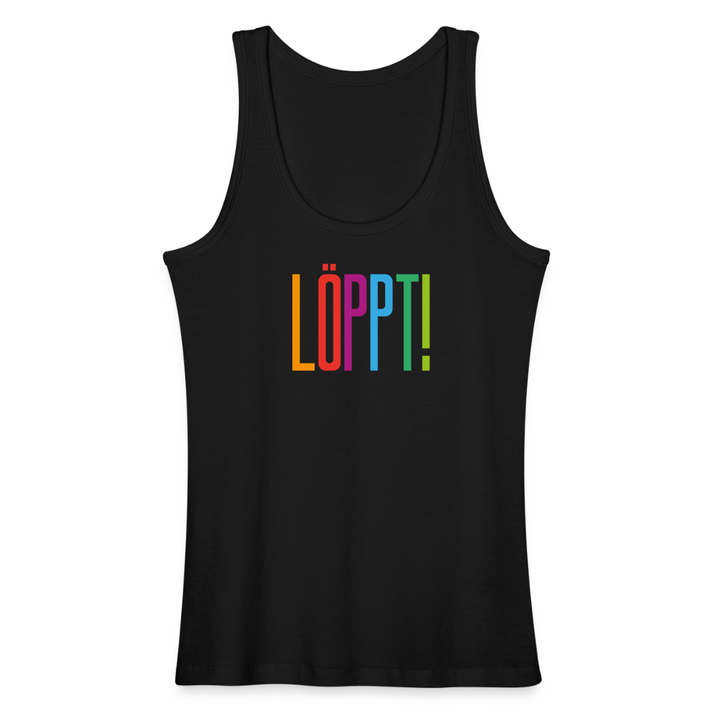Frauen Bio Tank Top - Löppt! - Schwarz