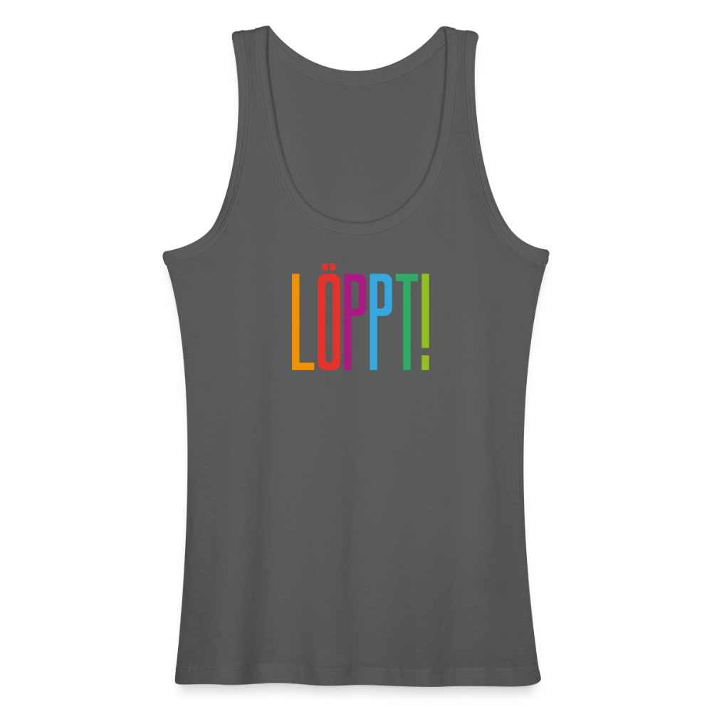 Frauen Bio Tank Top - Löppt! - Anthrazit